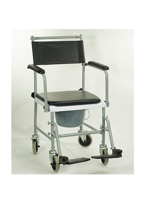 Drop-Arm Transport Chair Commode